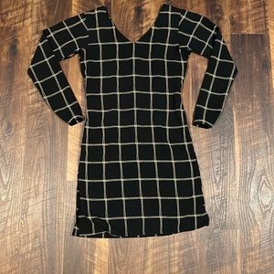 Black Long Sleeve Vintage Dress